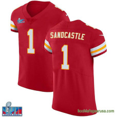 Mens Kansas City Chiefs Leon Sandcastle Red Elite Team Color Vapor Untouchable Super Bowl Lvii Patch Kcc216 Jersey C2509